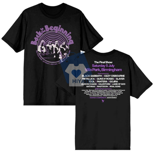 Black Sabbath Back To The Beginning T-Shirt – Unisex Rock Band Concert Tee, Full Sizes & Colors for Men & Women-Hiyatee
