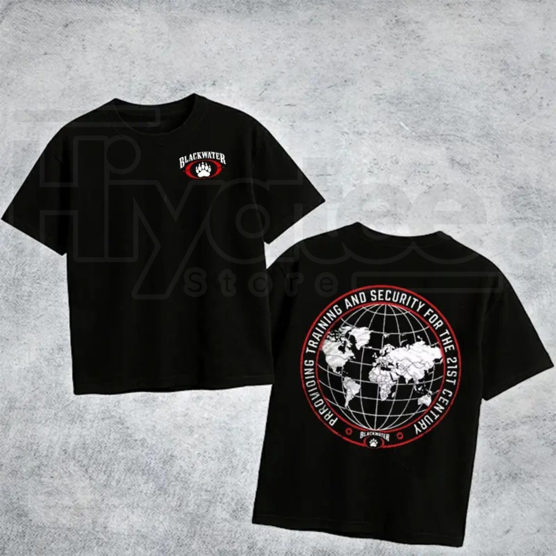Blackwater Global Security T-Shirt – Iron Tactical Retro Military Logo Graphic Tee - Hiyatee