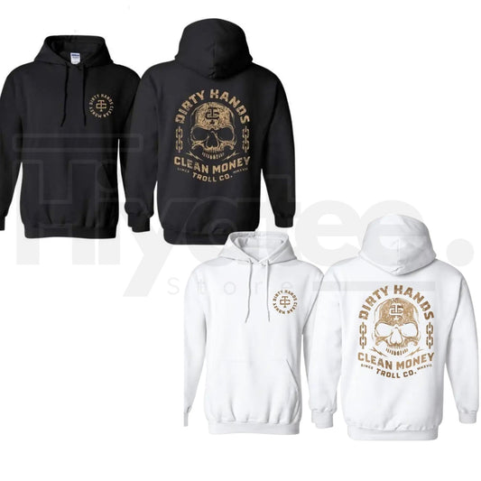Bold Skull Graphic Pullover Hoodie - Hiyatee