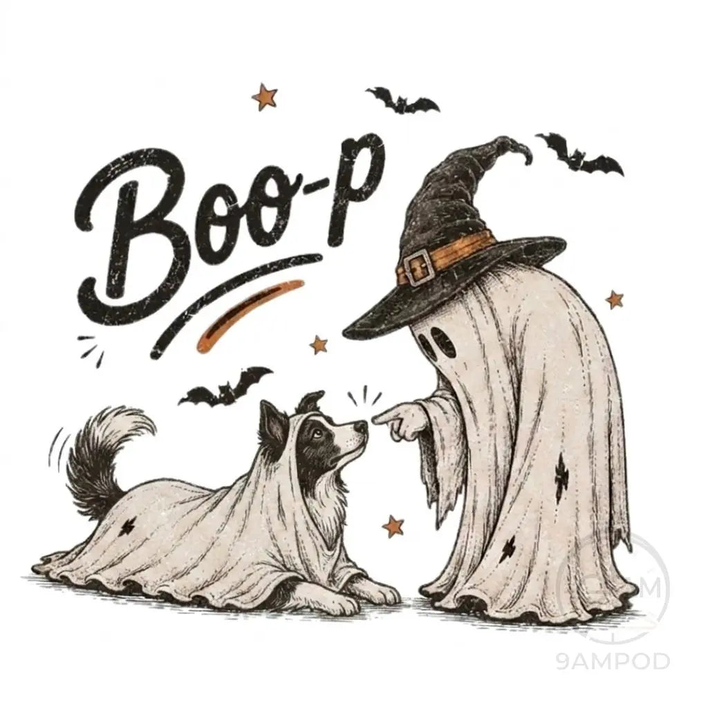 Funny Halloween Dog Mom Boo-p Ghost Dog Comfort Colors Tee