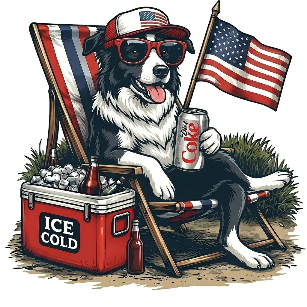 Comfort Colors® Funny 4th of July Dog Shirt – Retro Labrador Diet Coke Patriotic Tee