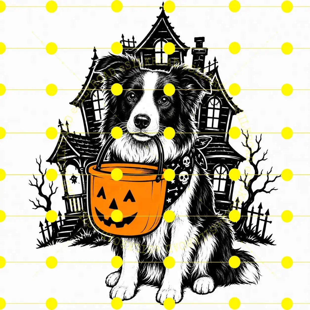 Comfort Colors 50 Dog Breeds Halloween T-Shirt Moss Pumpkin Candy Bucket Tee