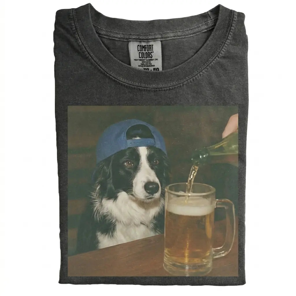 Comfort Colors 50+ Dog Breeds Available Beer Shirt – Vintage 90s Funny Edgy Dog Meme Tee, Unisex Casual Streetwear Gift