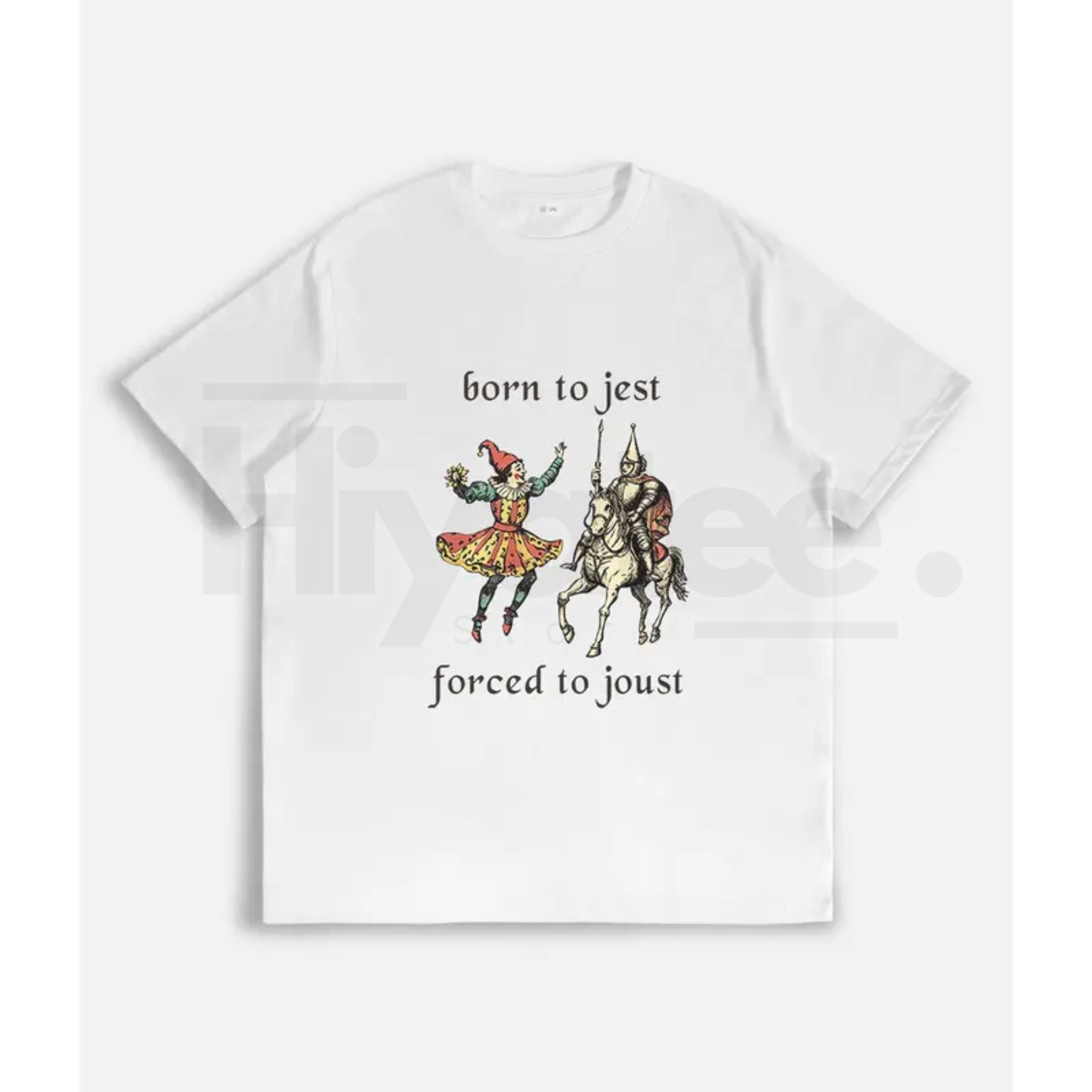 "Born to Jest Forced to Joust" Shirt – Funny Medieval Meme Tee | Gamer Gaming Fantasy - Hiyatee