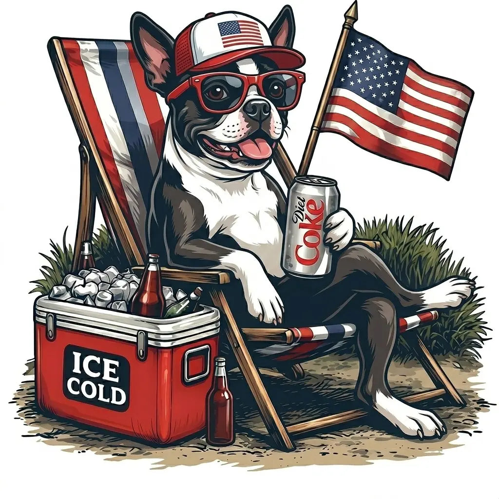 Comfort Colors® Funny 4th of July Dog Shirt – Retro Labrador Diet Coke Patriotic Tee