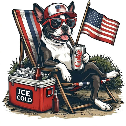 Comfort Colors® Funny 4th of July Dog Shirt – Retro Labrador Diet Coke Patriotic Tee