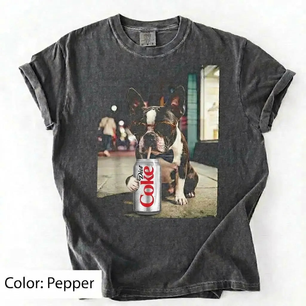 Comfort Colors Dog & Diet Coke Shirt – Funny Custom Dog Breed Tee