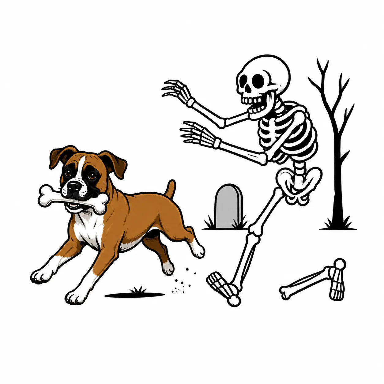 Comfort Colors 50+ Dog Breeds Halloween Skeleton Tee