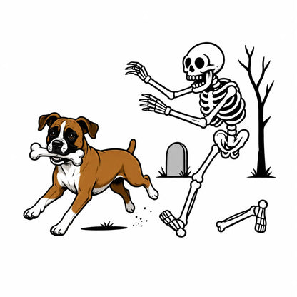 Comfort Colors 50+ Dog Breeds Halloween Skeleton Tee