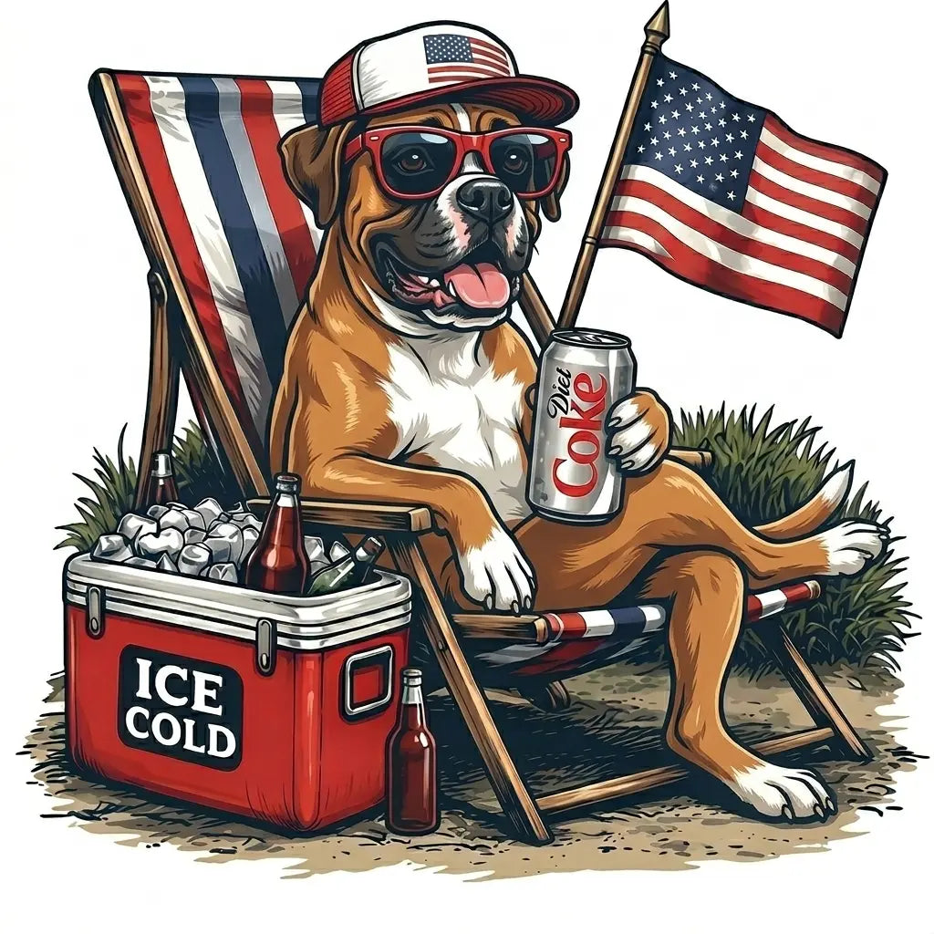 Comfort Colors® Funny 4th of July Dog Shirt – Retro Labrador Diet Coke Patriotic Tee