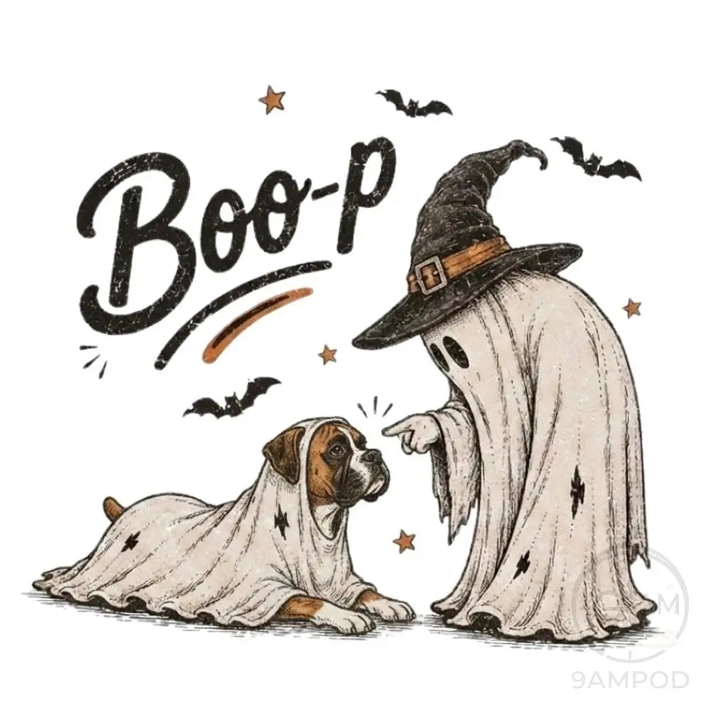 Funny Halloween Dog Mom Boo-p Ghost Dog Comfort Colors Tee