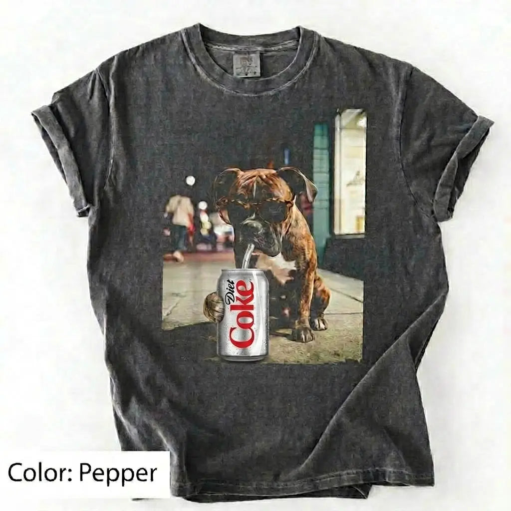 Comfort Colors Dog & Diet Coke Shirt – Funny Custom Dog Breed Tee