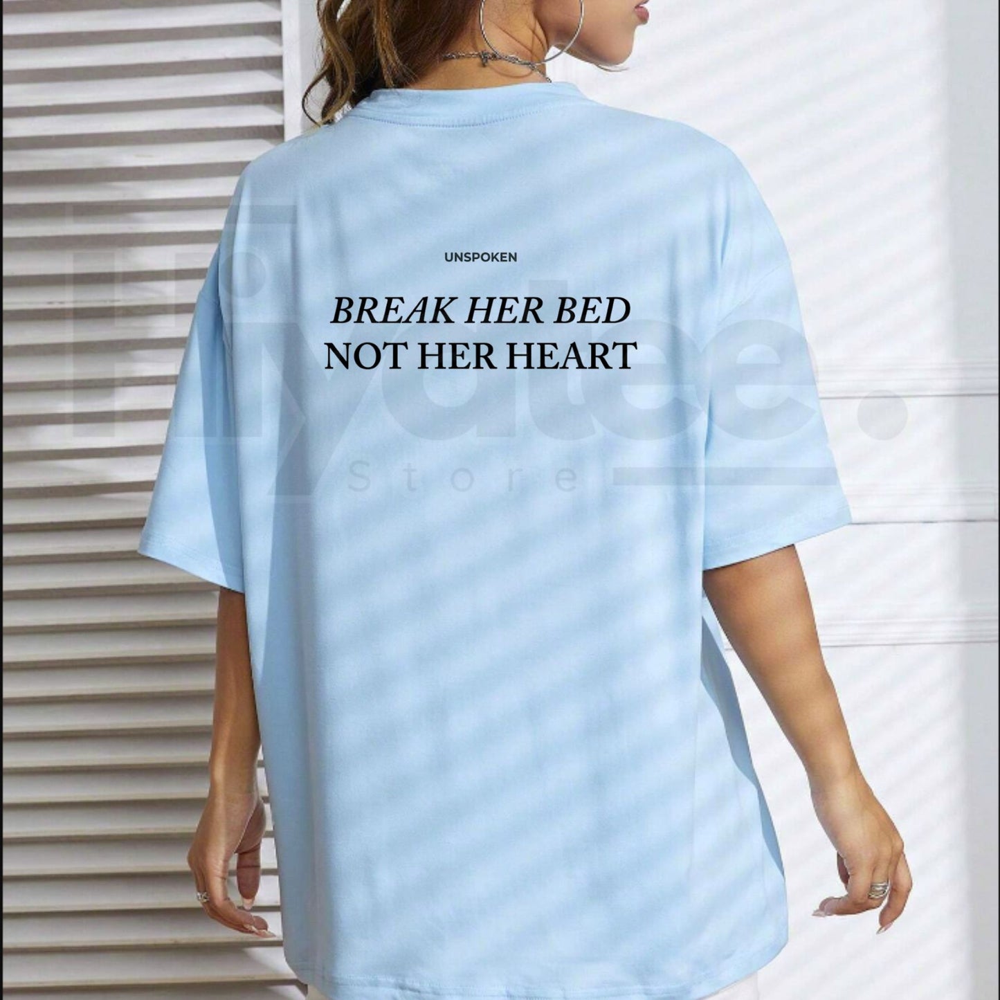 "Break Her Bed Not Her Heart" – Unspoken Sarcastic Funny Quote Top - Hiyatee