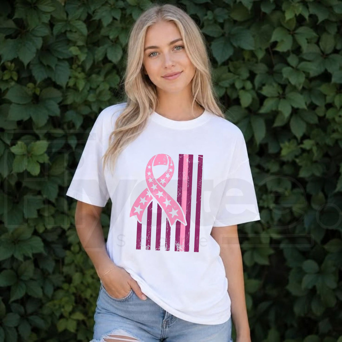 Breast Cancer Flag T-Shirt – Patriotic Pink Ribbon American Flag Tee - Hiyatee