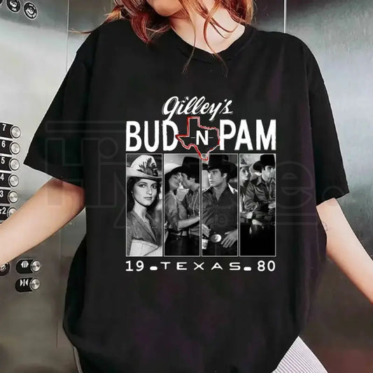 "Bud And Pam Gilley's Texas" – Urban Cowboy Movie Style Fan Top - Hiyatee