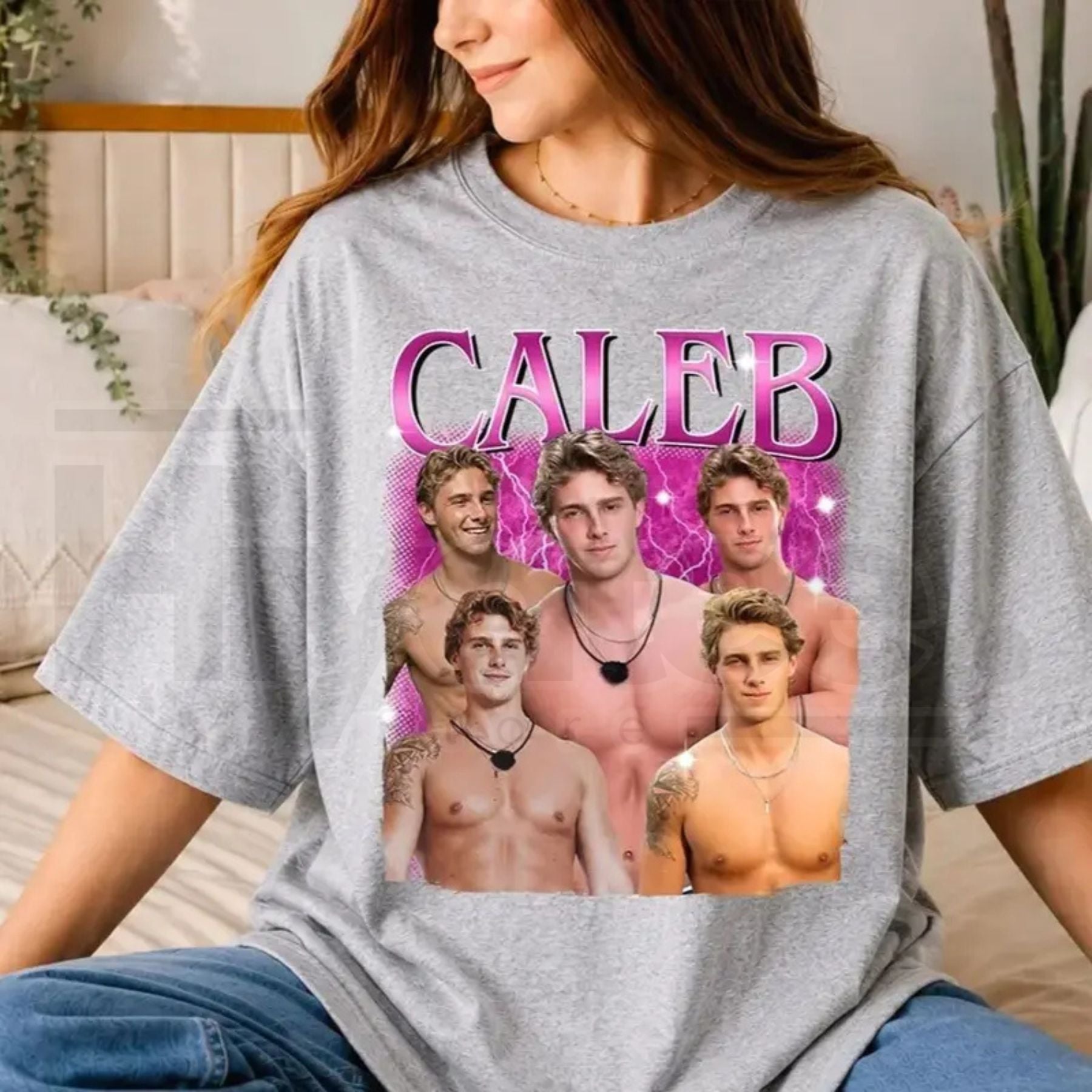 Caleb Fan Favorite Graphic Tee – Vintage Love Island Inspired Unisex Oversized T-Shirt - Hiyatee