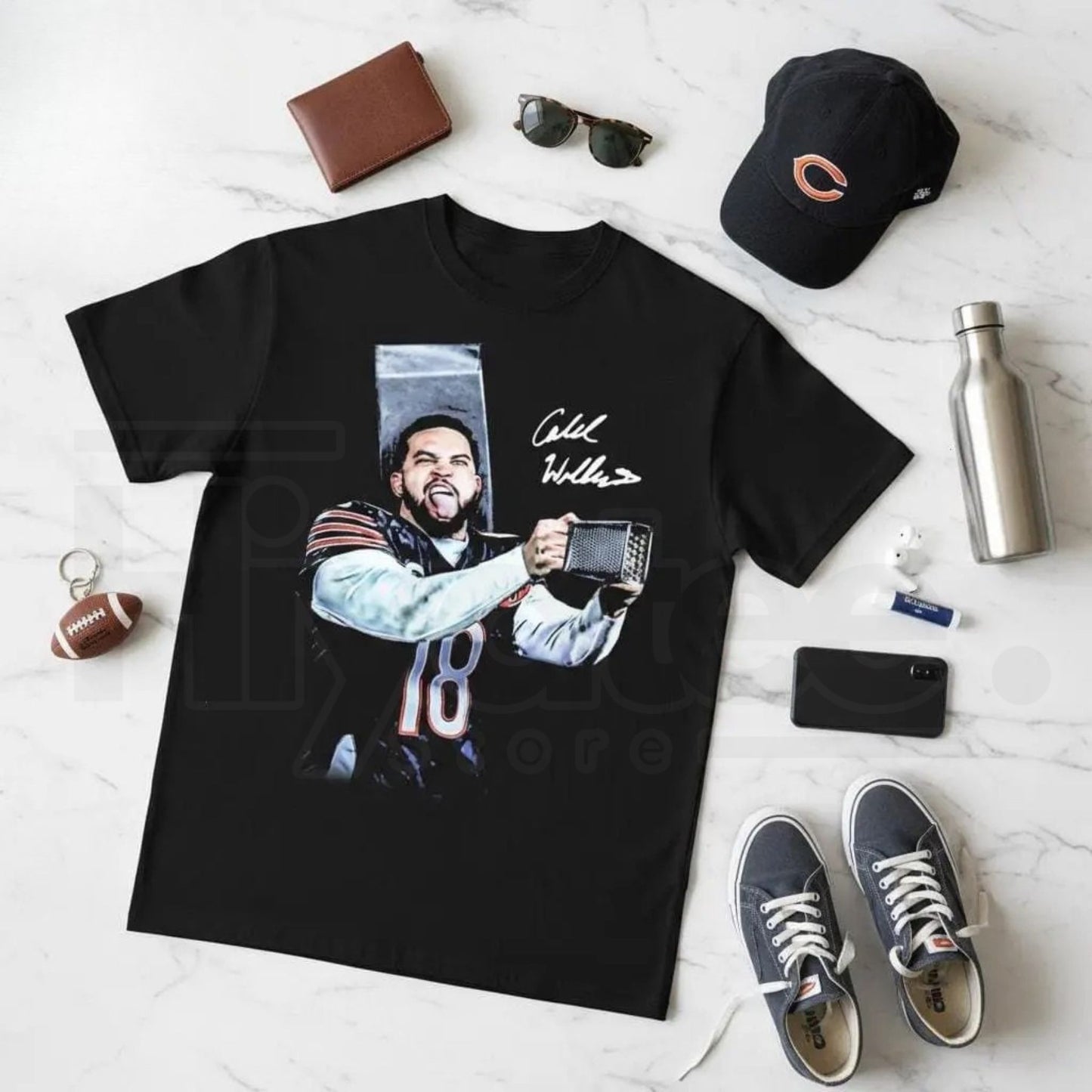 Caleb Williams "Cheese Grater" Chicago Football T-Shirt – Bears Fan Graphic Tee - Hiyatee