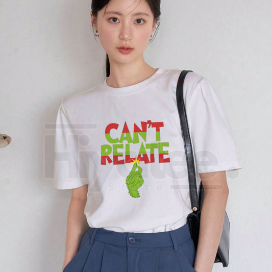 "Can’t Relate" Holiday Tee – Funny Sarcastic Christmas Unisex T-Shirt. - Hiyatee