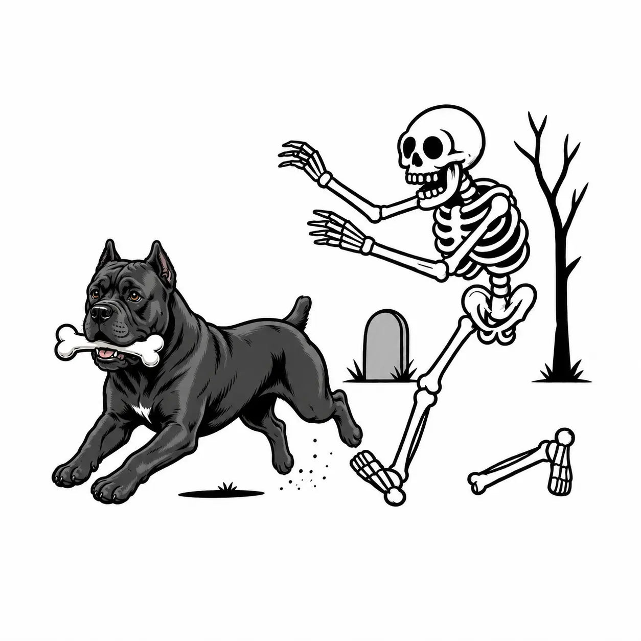 Comfort Colors 50+ Dog Breeds Halloween Skeleton Tee