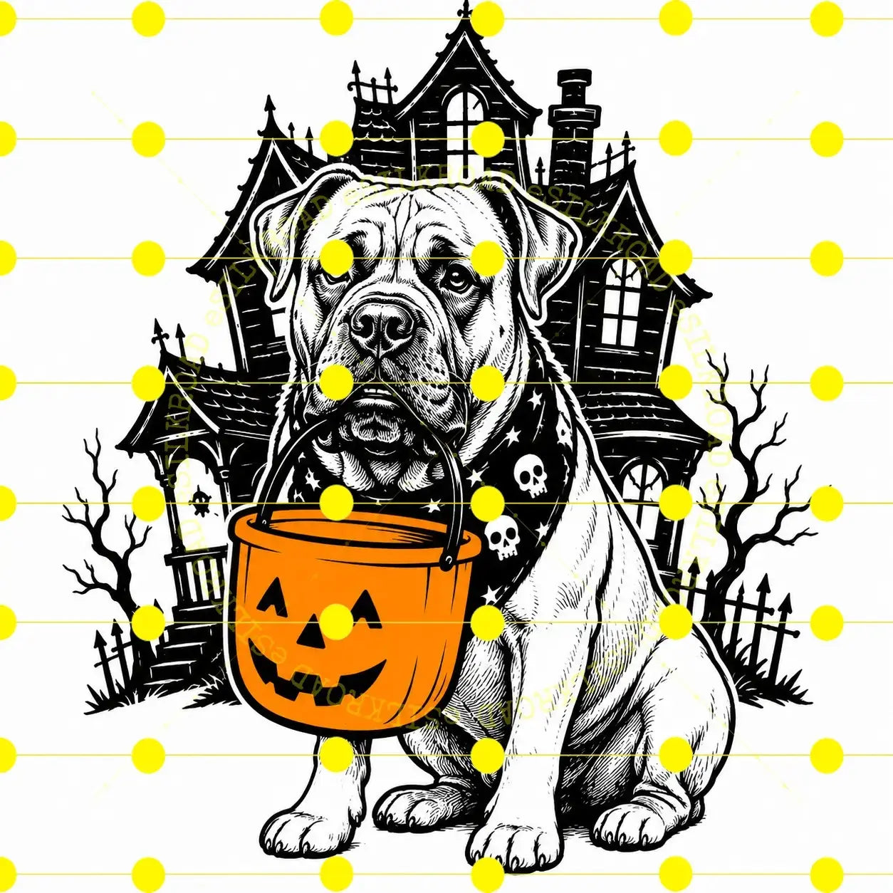 Comfort Colors 50 Dog Breeds Halloween T-Shirt Moss Pumpkin Candy Bucket Tee