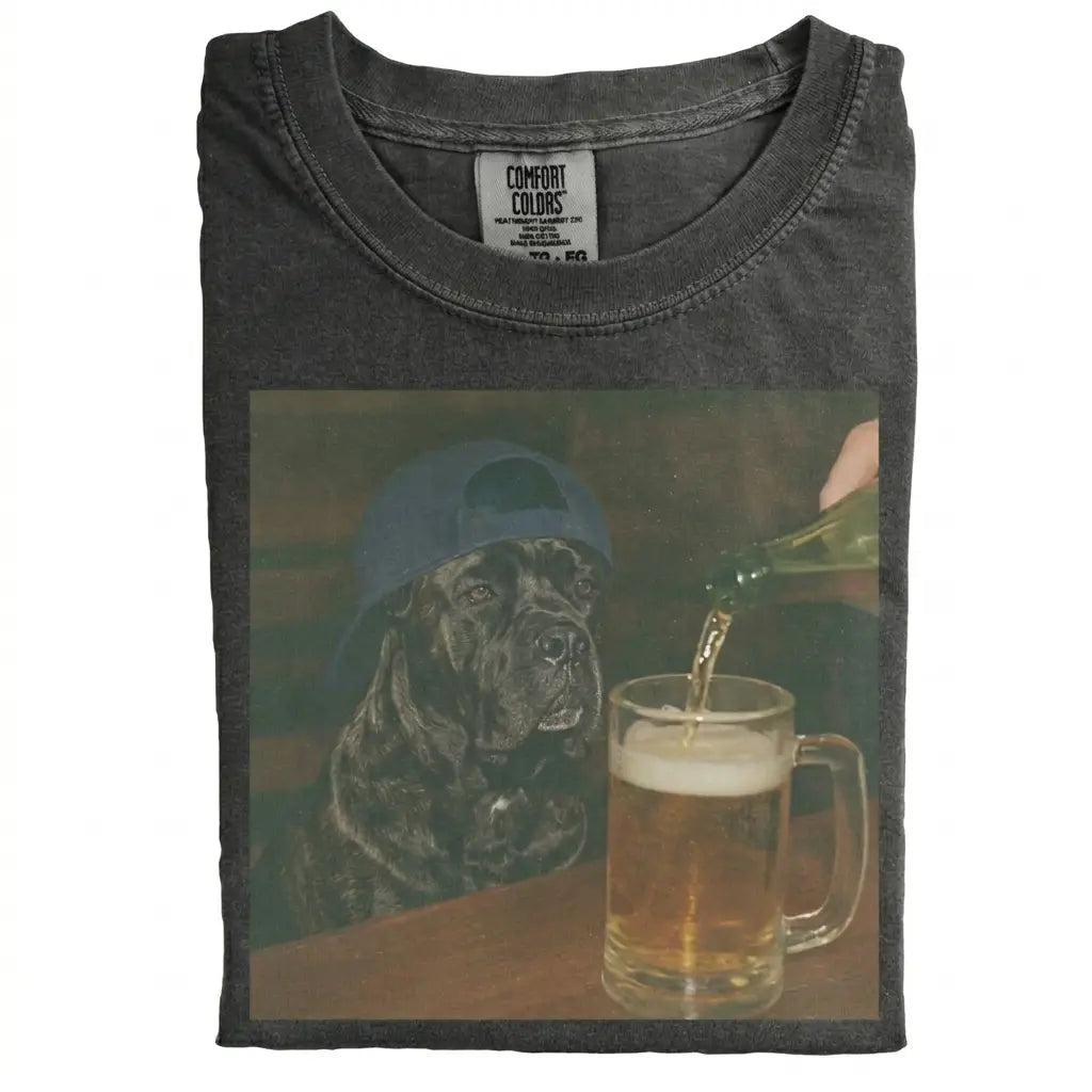 Comfort Colors 50+ Dog Breeds Available Beer Shirt – Vintage 90s Funny Edgy Dog Meme Tee, Unisex Casual Streetwear Gift