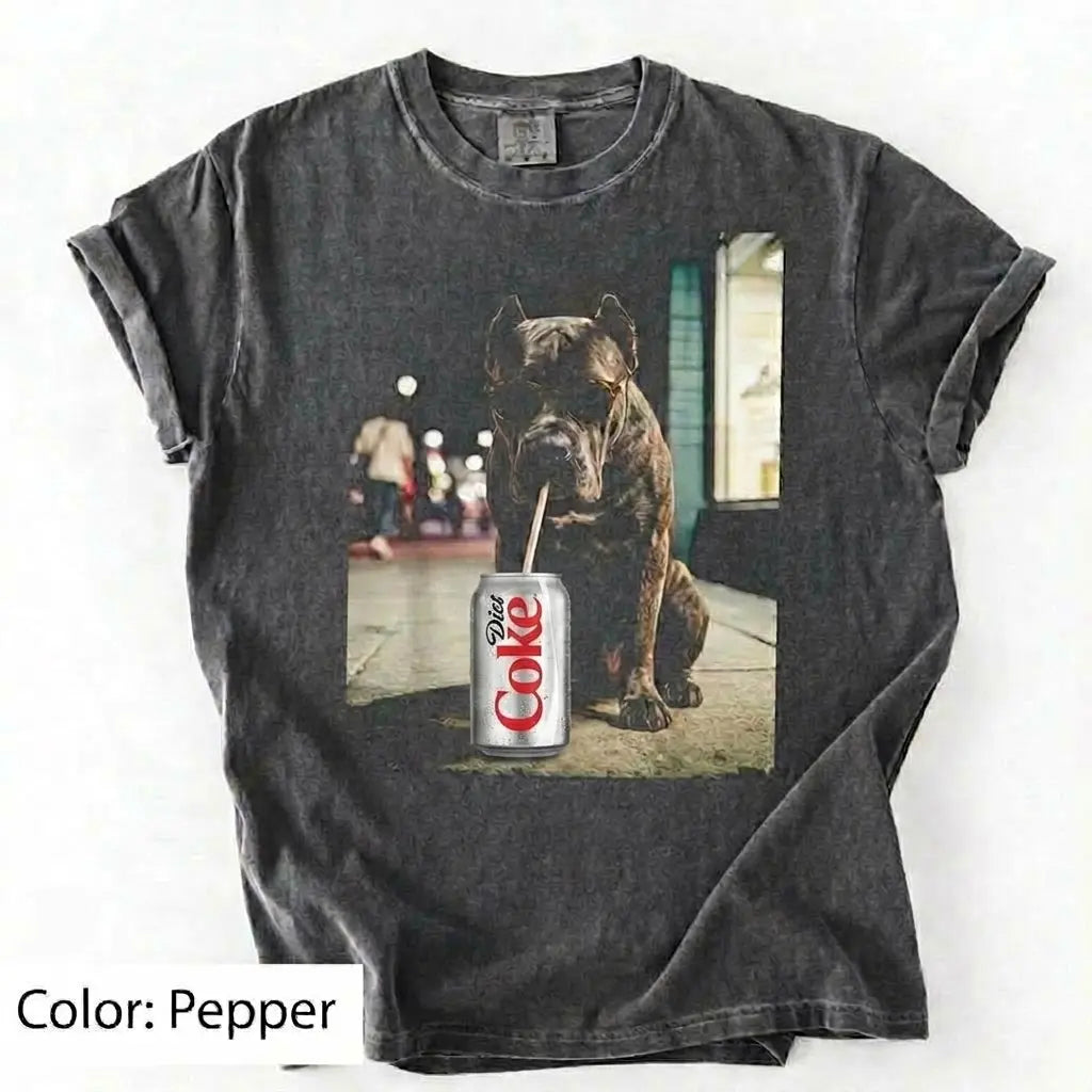 Comfort Colors Dog & Diet Coke Shirt – Funny Custom Dog Breed Tee