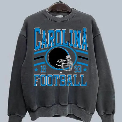 Vintage Team Football Oversized 90s Dark Heather Sweatshirt Retro Sport Tee