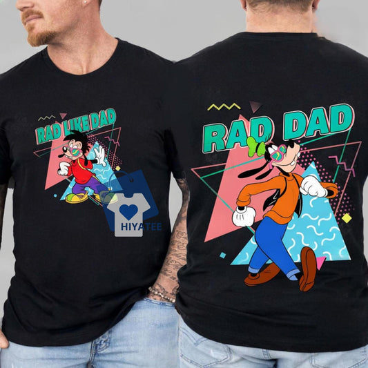 Cartoon Rad Dad Tee – Fun & Playful Father’s Day Gift-Hiyatee