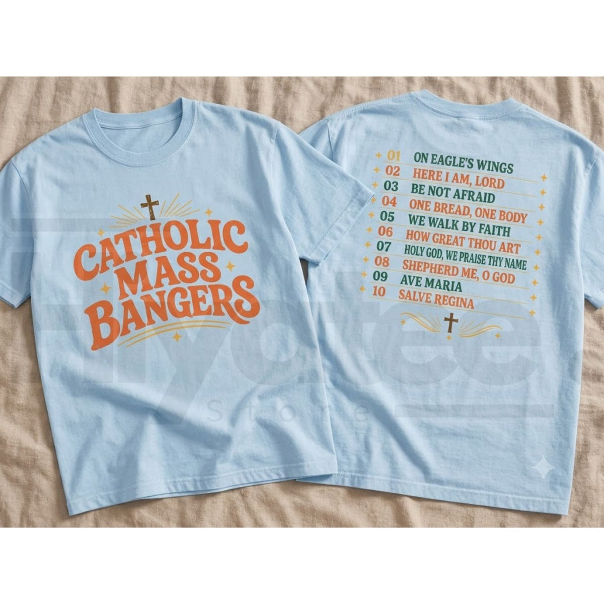 Catholic Mass Bangers T-Shirt – Funny Church Hymn & Faith Graphic Tee - Hiyatee