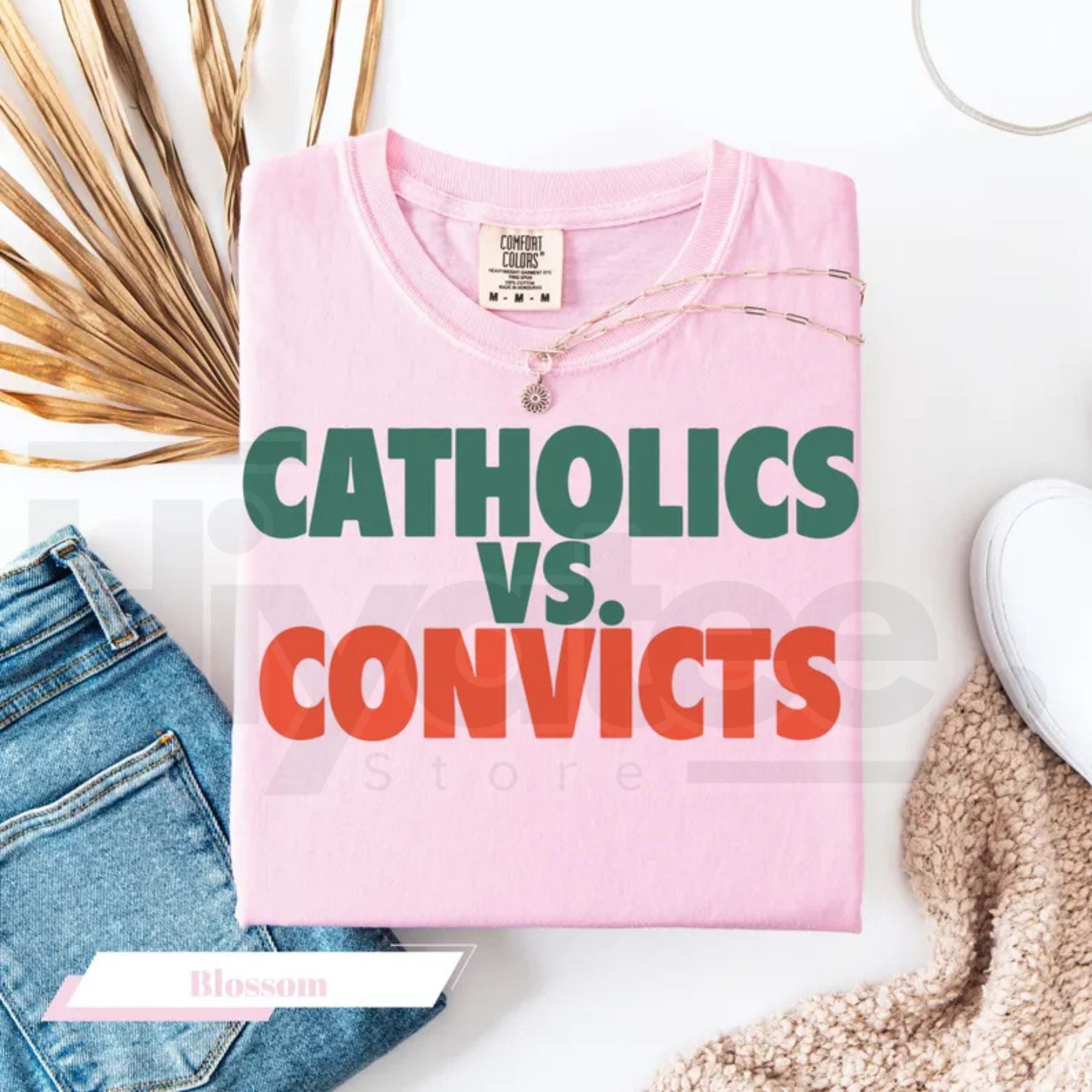 Catholics Vs Convicts Shirt 1988 Football Rivalry Vintage Game Day Graphic Tee - Hiyatee