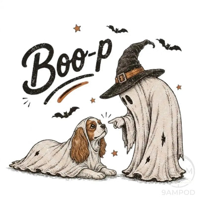 Funny Halloween Dog Mom Boo-p Ghost Dog Comfort Colors Tee