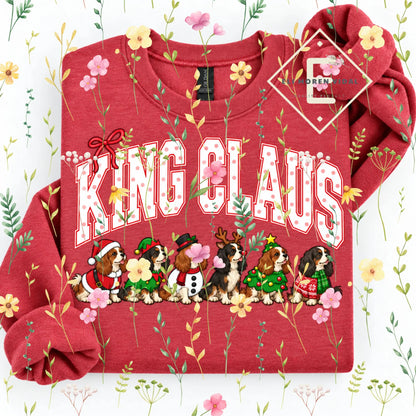 Christmas 30+ Dog Breed Sweatshirt – Merry Dogmas Holly Xmas Pullover, Vintage Santa Dog Lover Crewneck