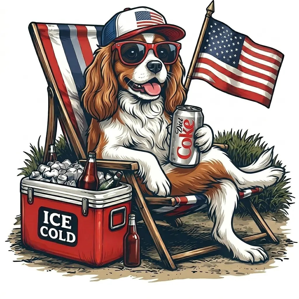 Comfort Colors® Funny 4th of July Dog Shirt – Retro Labrador Diet Coke Patriotic Tee
