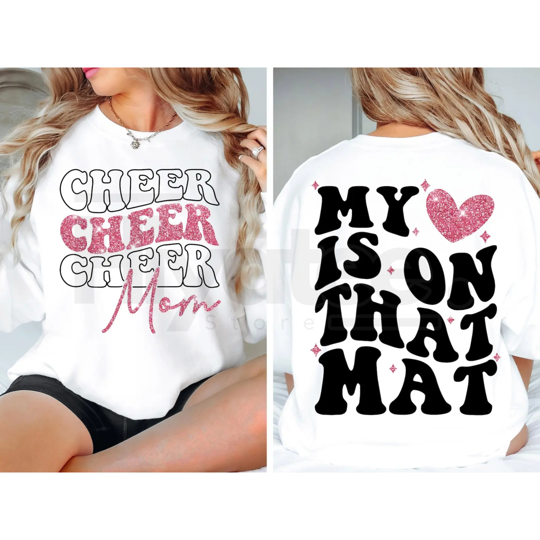 "Cheer Mom" Game Day T-Shirt – Sparkling Cheerleader Competition Graphic Tee - Hiyatee