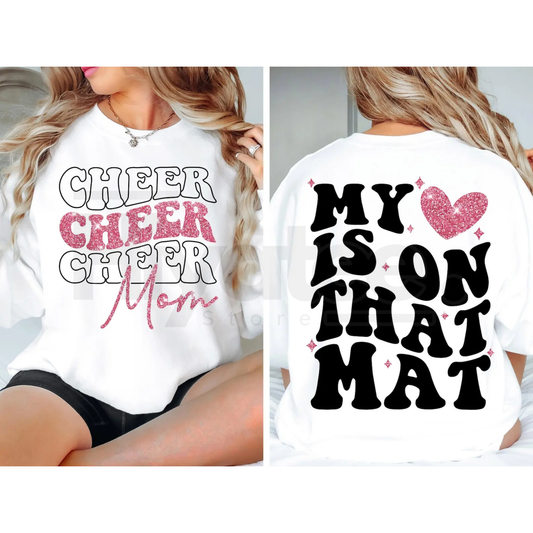 "Cheer Mom" Game Day T-Shirt – Sparkling Cheerleader Competition Graphic Tee - Hiyatee