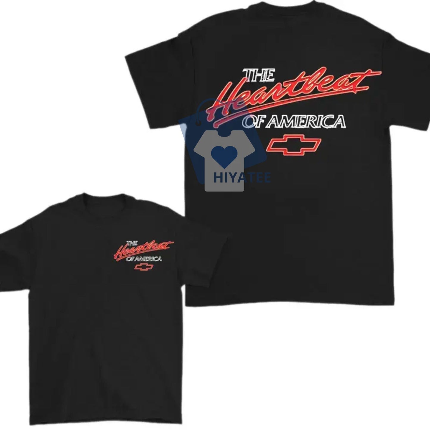 Chevrolet Heartbeat of America T-Shirt – Classic Logo Graphic Tee-Hiyatee