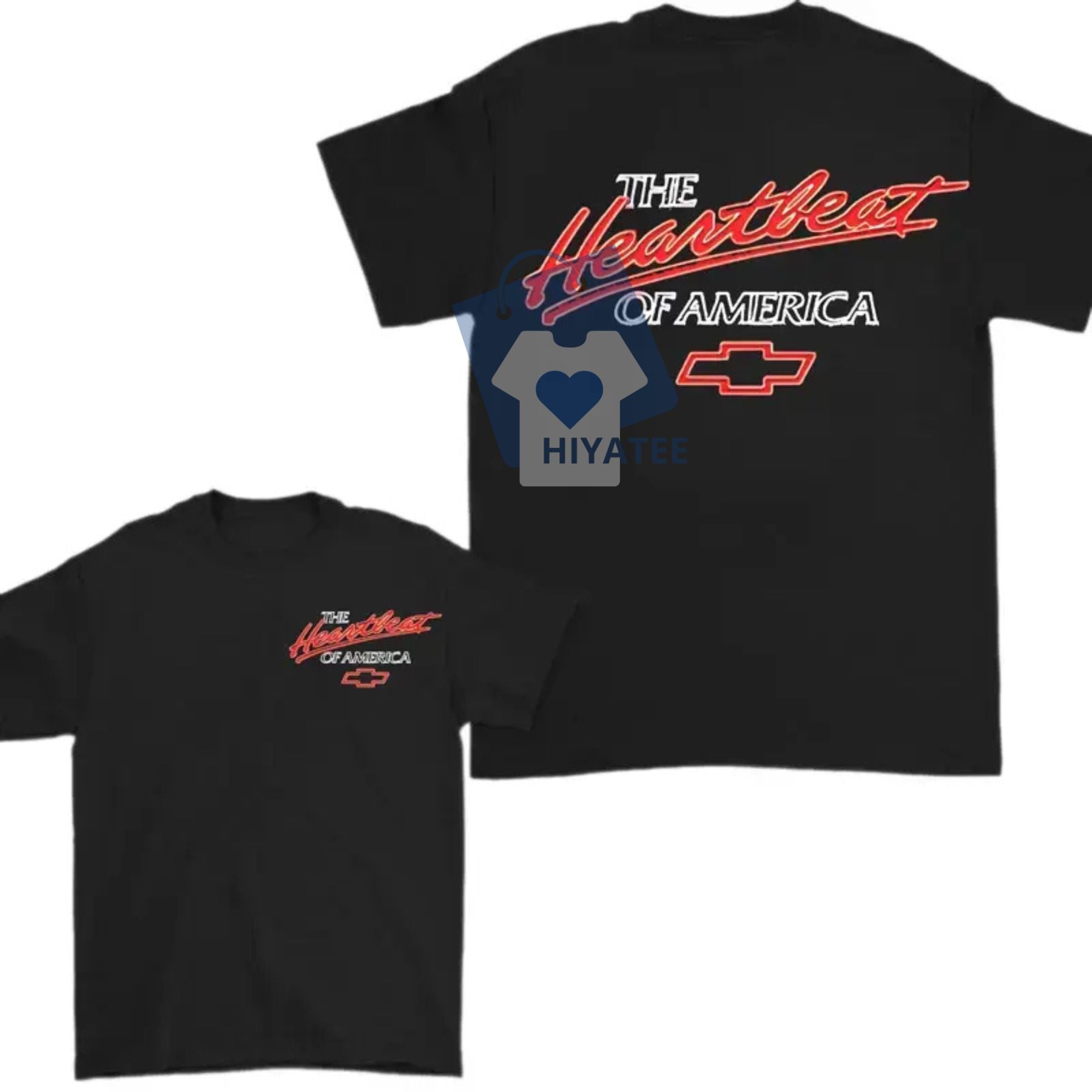 Chevrolet Heartbeat of America T-Shirt – Classic Logo Graphic Tee-Hiyatee