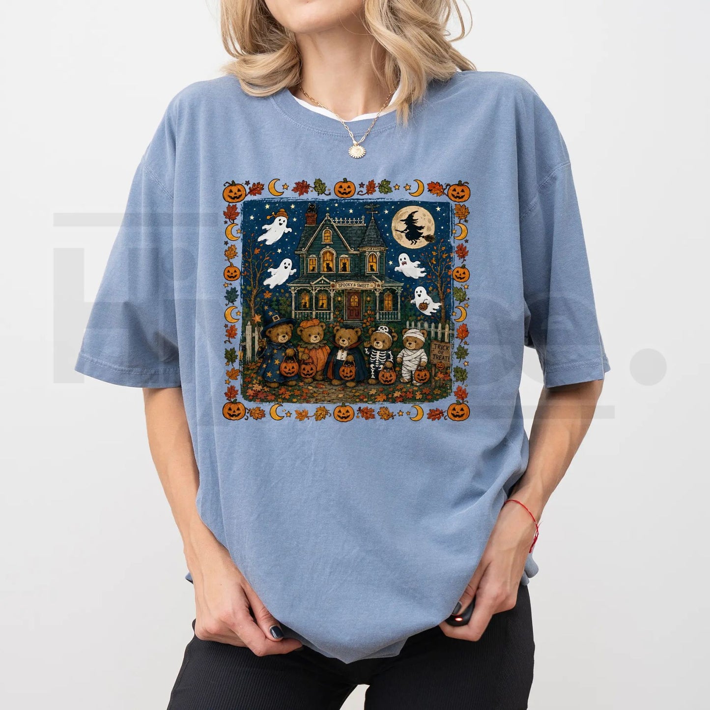 ChicCotton Vintage 90s Bears Halloween Comfort Colors Shirt - Hiyatee