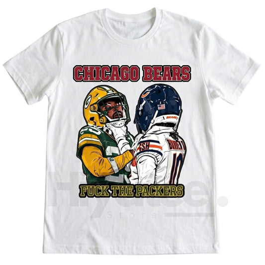"Chicago Bear Rivalry Clash" T-Shirt – Hard-Hitting Football Fan Gear - Hiyatee