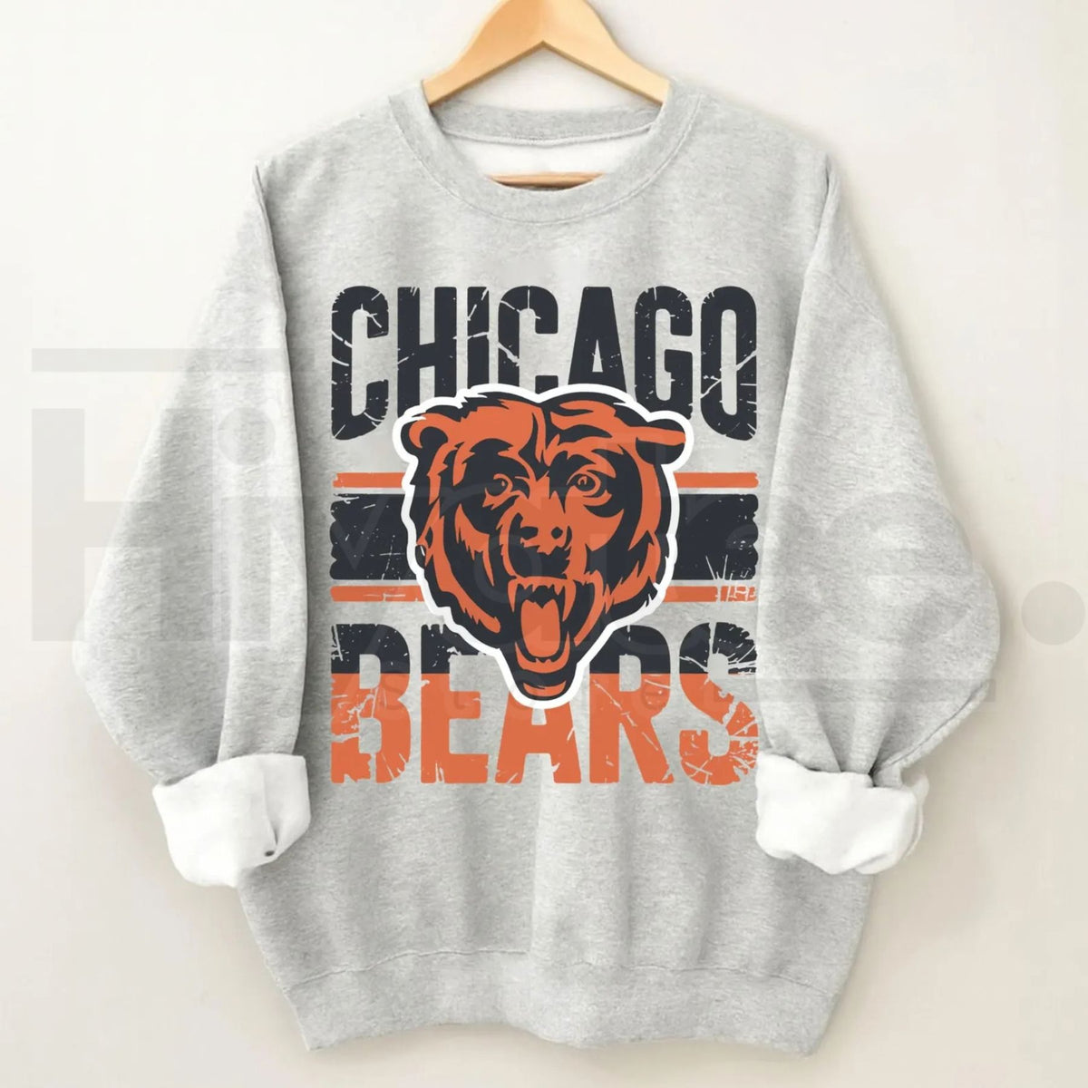 Chicago Bears Football Sweatshirt – Unisex Heavy Blend Crewneck, Game Day Graphic Sweatshirt - Hiyatee