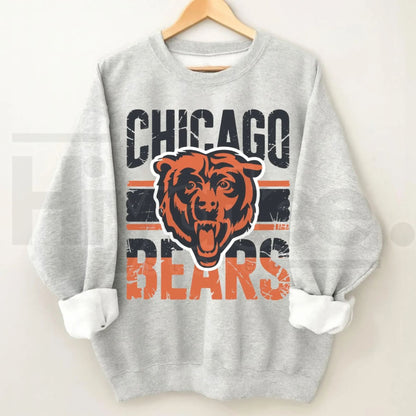 Chicago Bears Football Sweatshirt – Unisex Heavy Blend Crewneck, Game Day Graphic Sweatshirt - Hiyatee