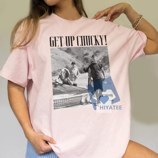 Chicano Chucky Shirt – “Get Up Chucky” Blood In Blood Out Inspired Tee, Horror Streetwear Graphic T-Shirt-Hiyatee