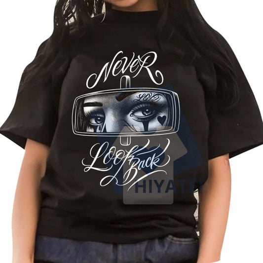 Chicano Lowrider Art T-Shirt – "Never and Look" Gangster Cholo Streetwear Tee - Hiyatee
