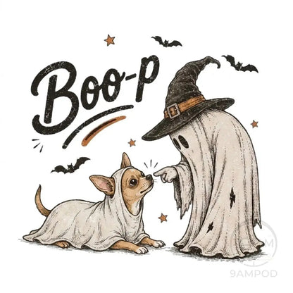 Funny Halloween Dog Mom Boo-p Ghost Dog Comfort Colors Tee