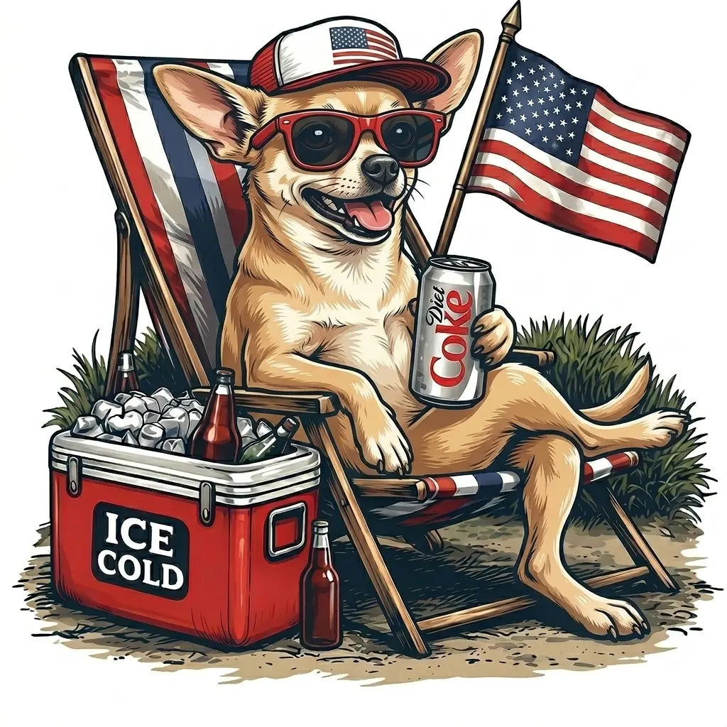 Comfort Colors® Funny 4th of July Dog Shirt – Retro Labrador Diet Coke Patriotic Tee