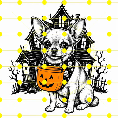 Comfort Colors 50 Dog Breeds Halloween T-Shirt Moss Pumpkin Candy Bucket Tee