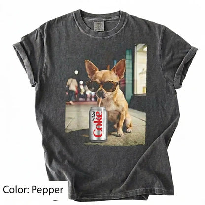 Comfort Colors Dog & Diet Coke Shirt – Funny Custom Dog Breed Tee