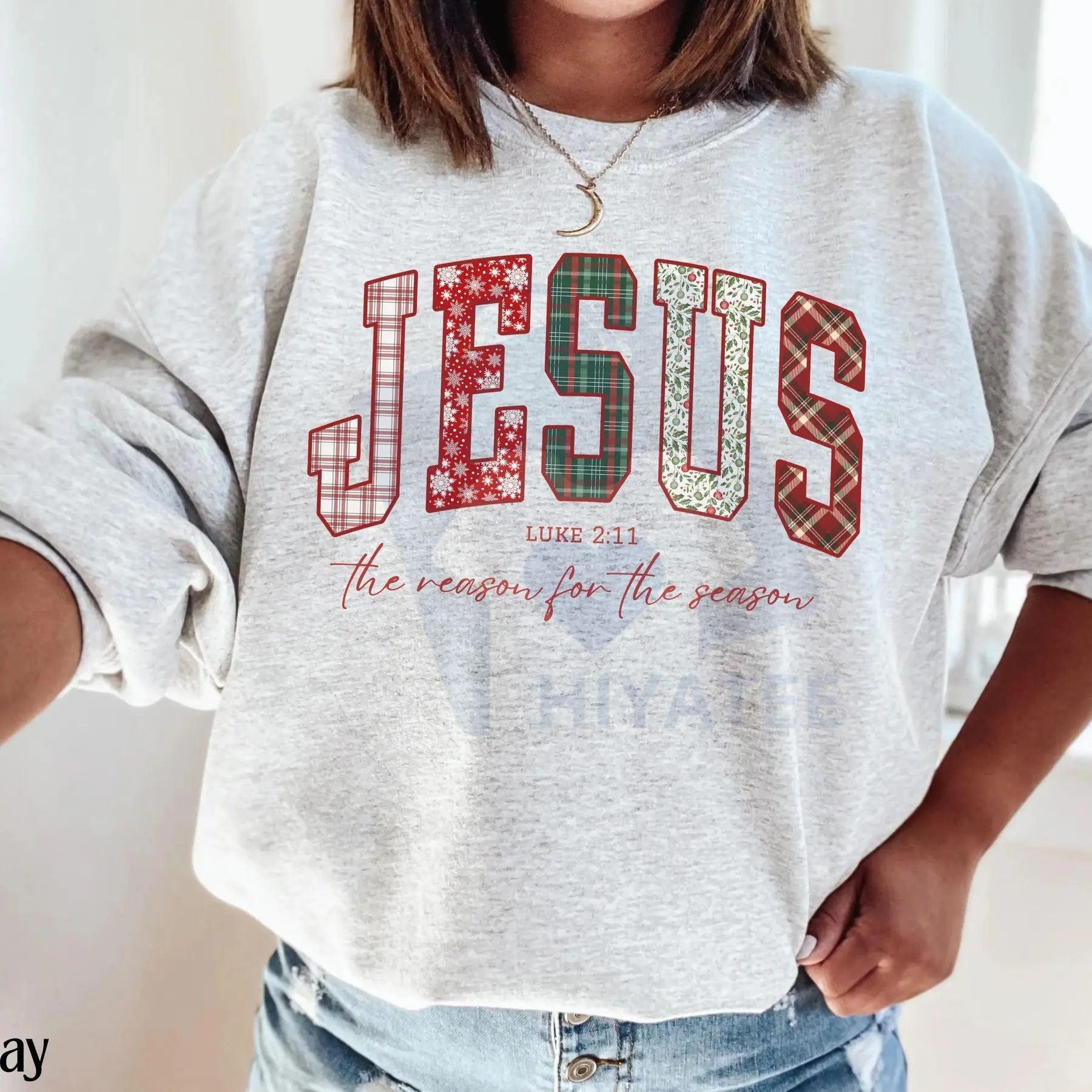 Christian Jesus Sweatshirt: Christmas Bible Verse, Trendy Faith Apparel, "The Reason For The Season" Gift - Hiyatee