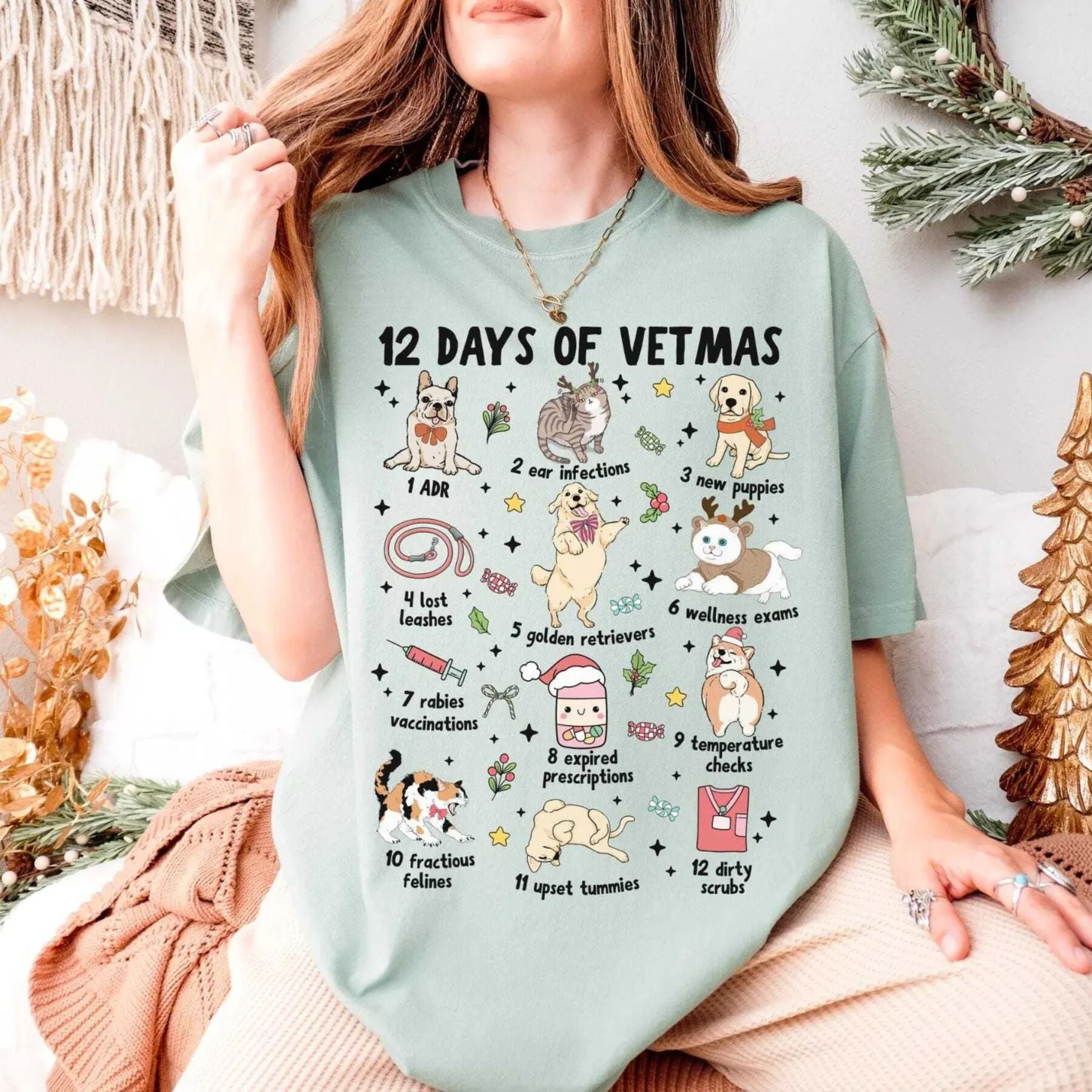 Christmas Veterinarian Shirt – Festive Vet Tech & Animal Doctor Holiday Apparel - Hiyatee