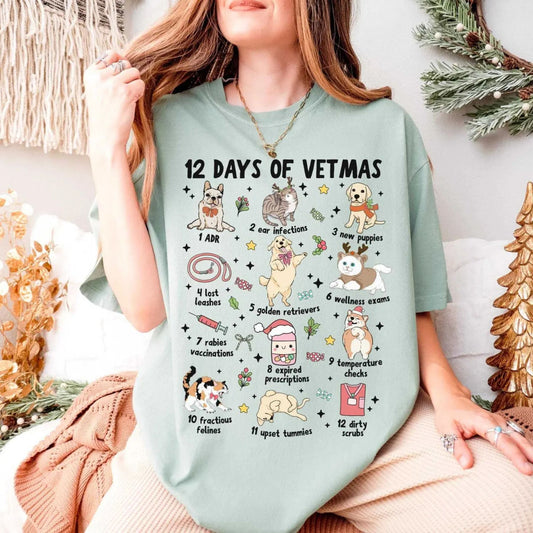 Christmas Veterinarian Shirt – Festive Vet Tech & Animal Doctor Holiday Apparel - Hiyatee